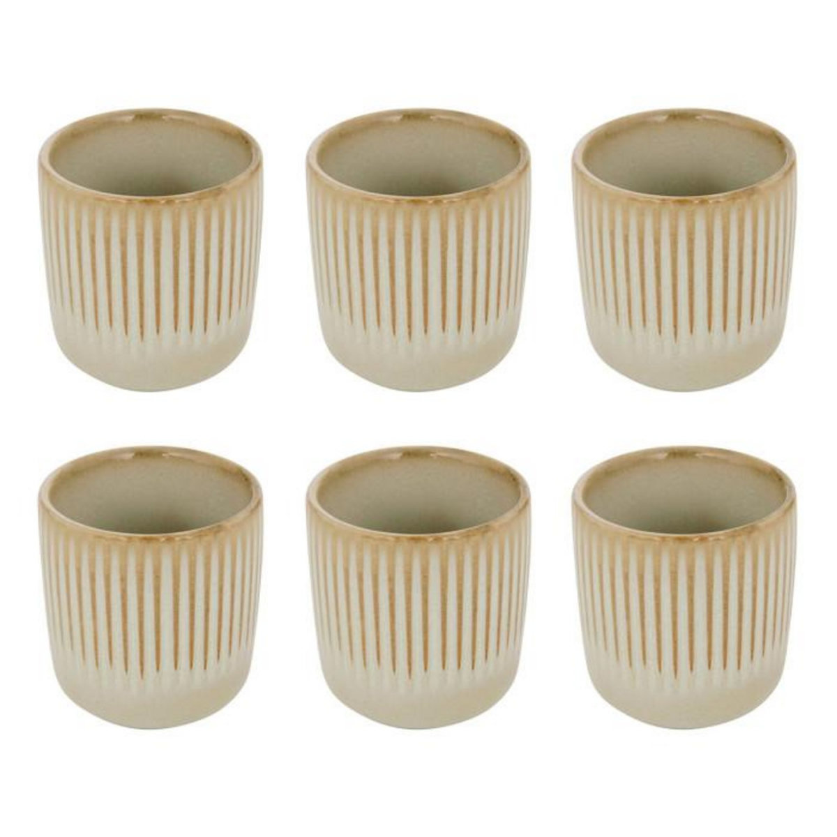 SECRET DE GOURMET Lot de 6 Tasses à Café  Chloe  11cl Beige