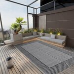 VIDAXL Tapis d'exterieur ARAKIL Noir 140x200 cm PP