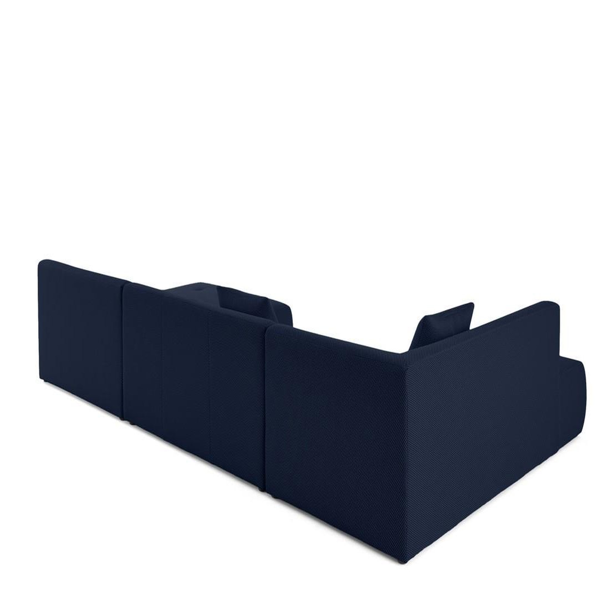 Voir la diapositive 4 : LISA DESIGN Onyx - canapé panoramique d'angle gauche - 7 places - en tissu mailles 3d