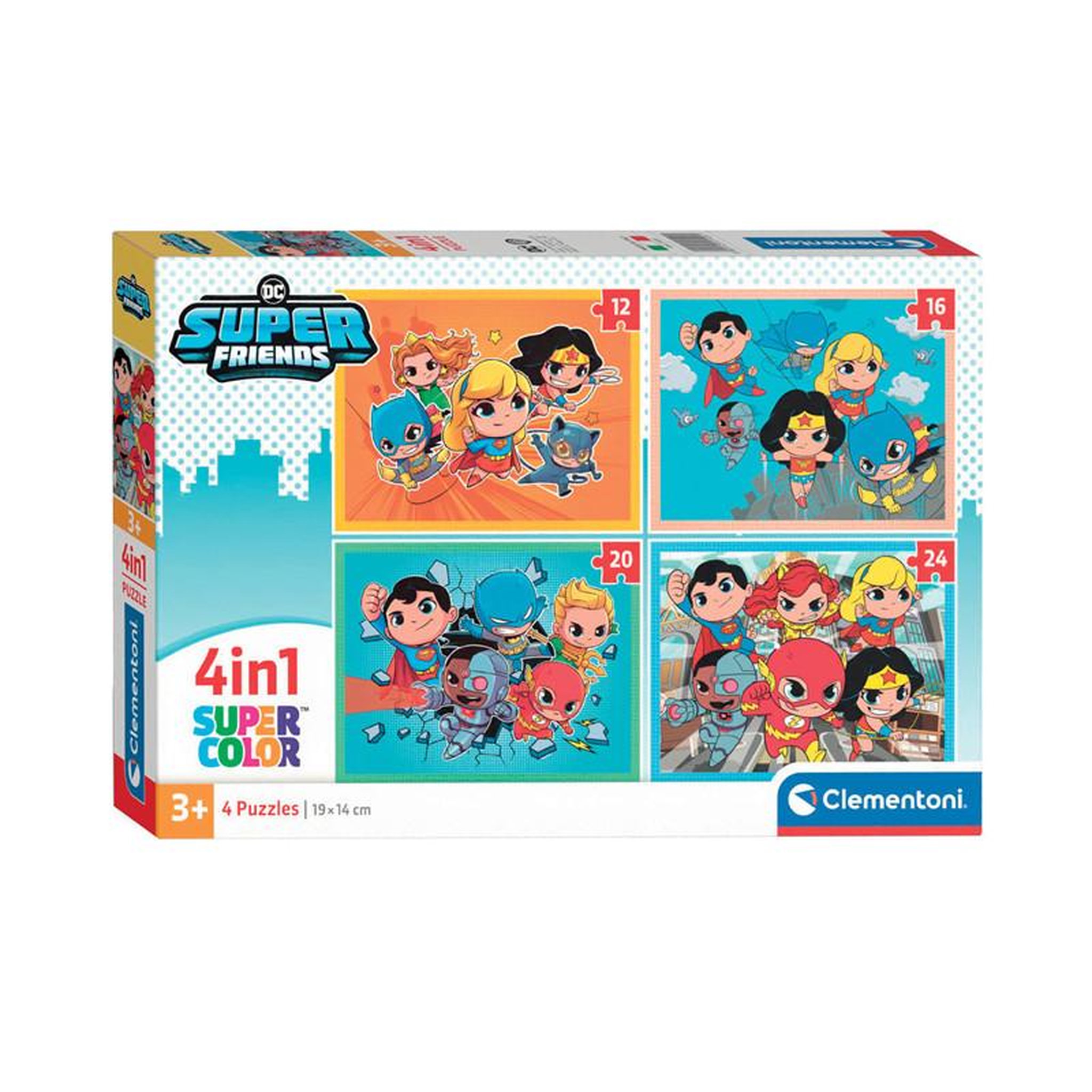 CLEMENTONI Clementoni Jigsaw Puzzle 4in1 DC Super Friends 21520