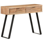 VIDAXL Table console 100x35x76 cm Bois d'acacia avec bord naturel