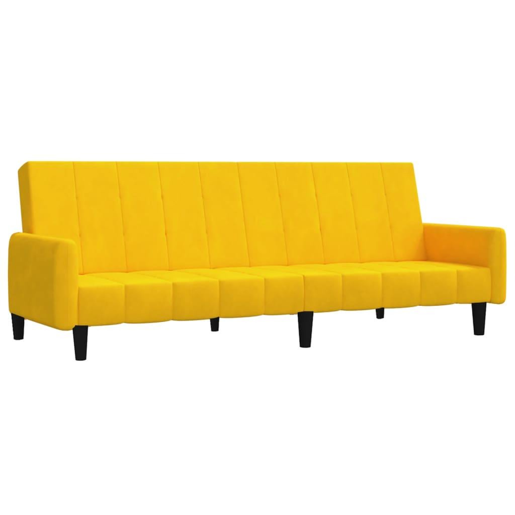 Voir la diapositive 2 : VIDAXL Canape-lit 2 places jaune velours