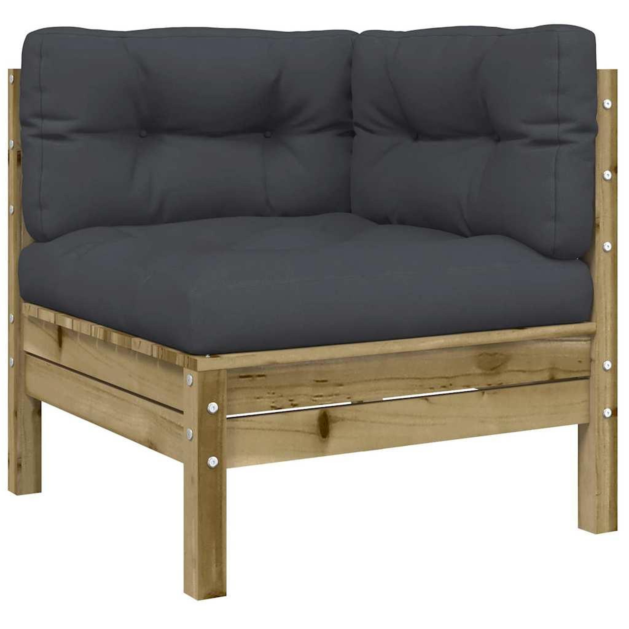 Voir la diapositive 4 : VIDAXL Salon de jardin 8 pcs avec coussins bois de pin impregne