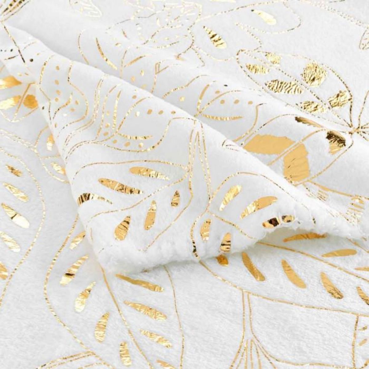 Paris Prix Plaid Flanelle Imprimé  Belflor  125x150cm Blanc