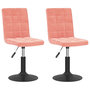 Voir la diapositive 2 : VIDAXL Chaises pivotantes a manger lot de 2 rose velours