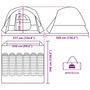Voir la diapositive 6 : VIDAXL Tente de cabine familiale 6 personnes vert impermeable