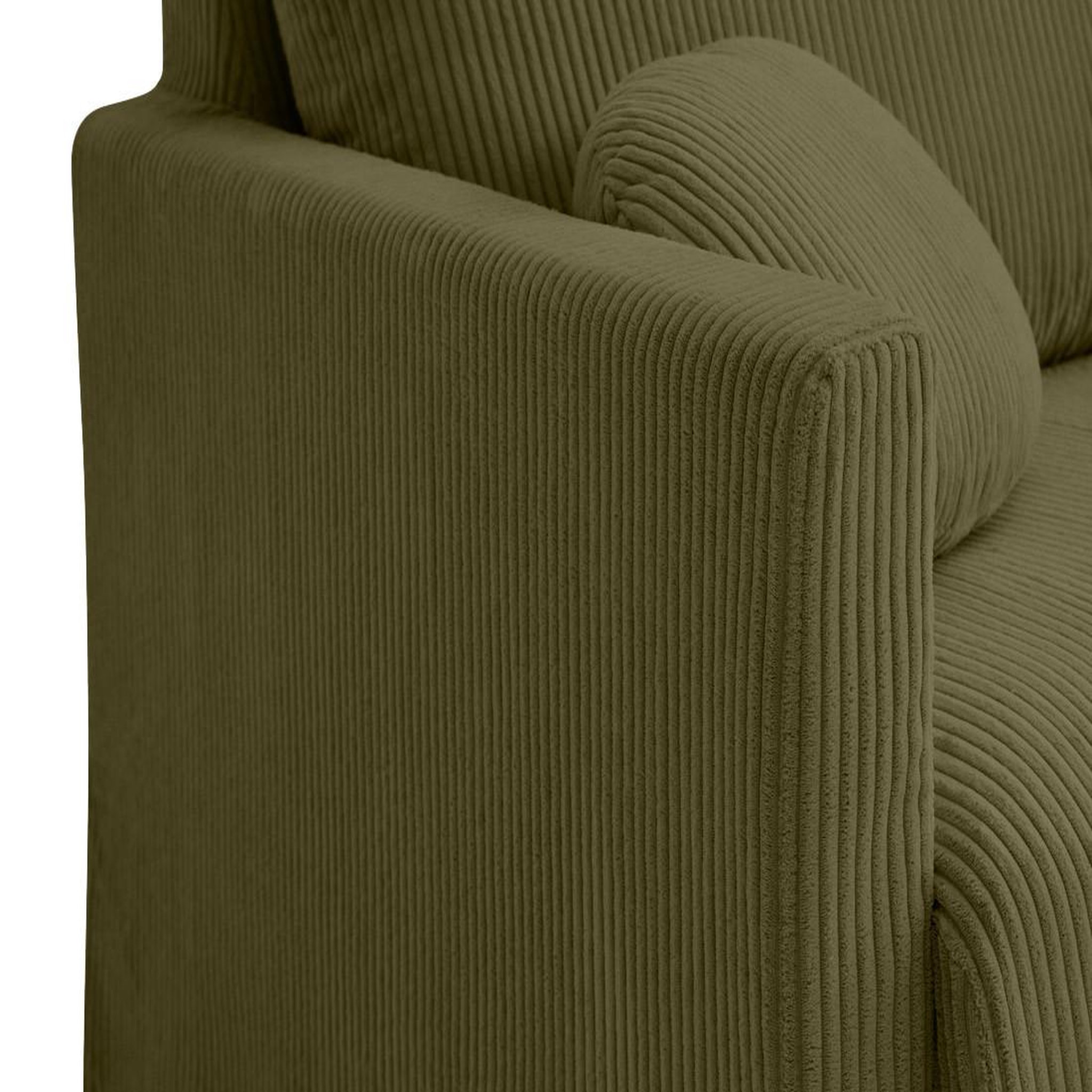 Voir la diapositive 6 : LISA DESIGN Serena - canapé droit déhoussable 2 places en velours côtelé