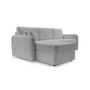 Voir la diapositive 5 : BEST MOBILIER Pocatello - canapé d'angle réversible 4 places - convertible avec coffre - en tissu bouclette