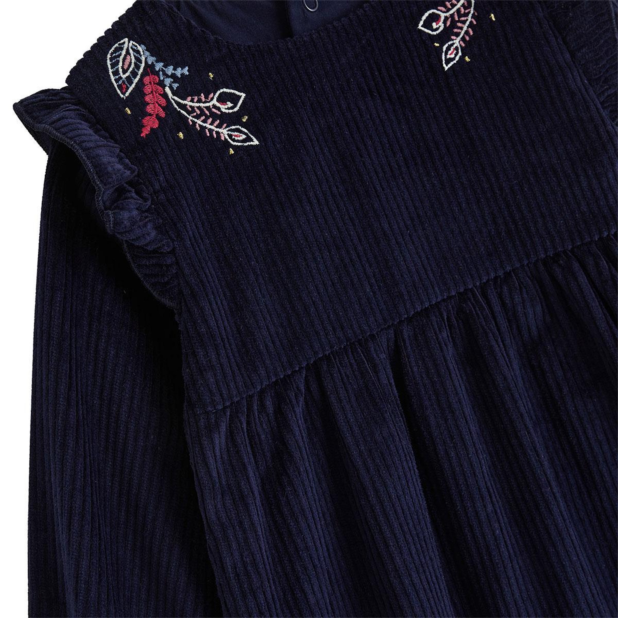 Voir la diapositive 3 : PETIT BEGUIN Robe enfant en velours côtelé Ilana