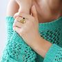 Voir la diapositive 2 : SC BOHEME Bague taille 54 SC Bohème ornée de Cristaux scintillants et de nacre