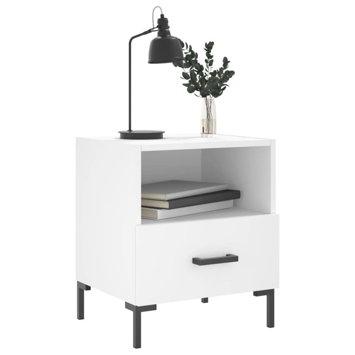 VIDAXL Tables de chevet 2 pcs blanc 40x35x47,5 cm bois d'ingenierie