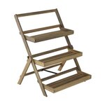 Proloisirs Étagère pliante - 3 étages - Acacia FSC 100%