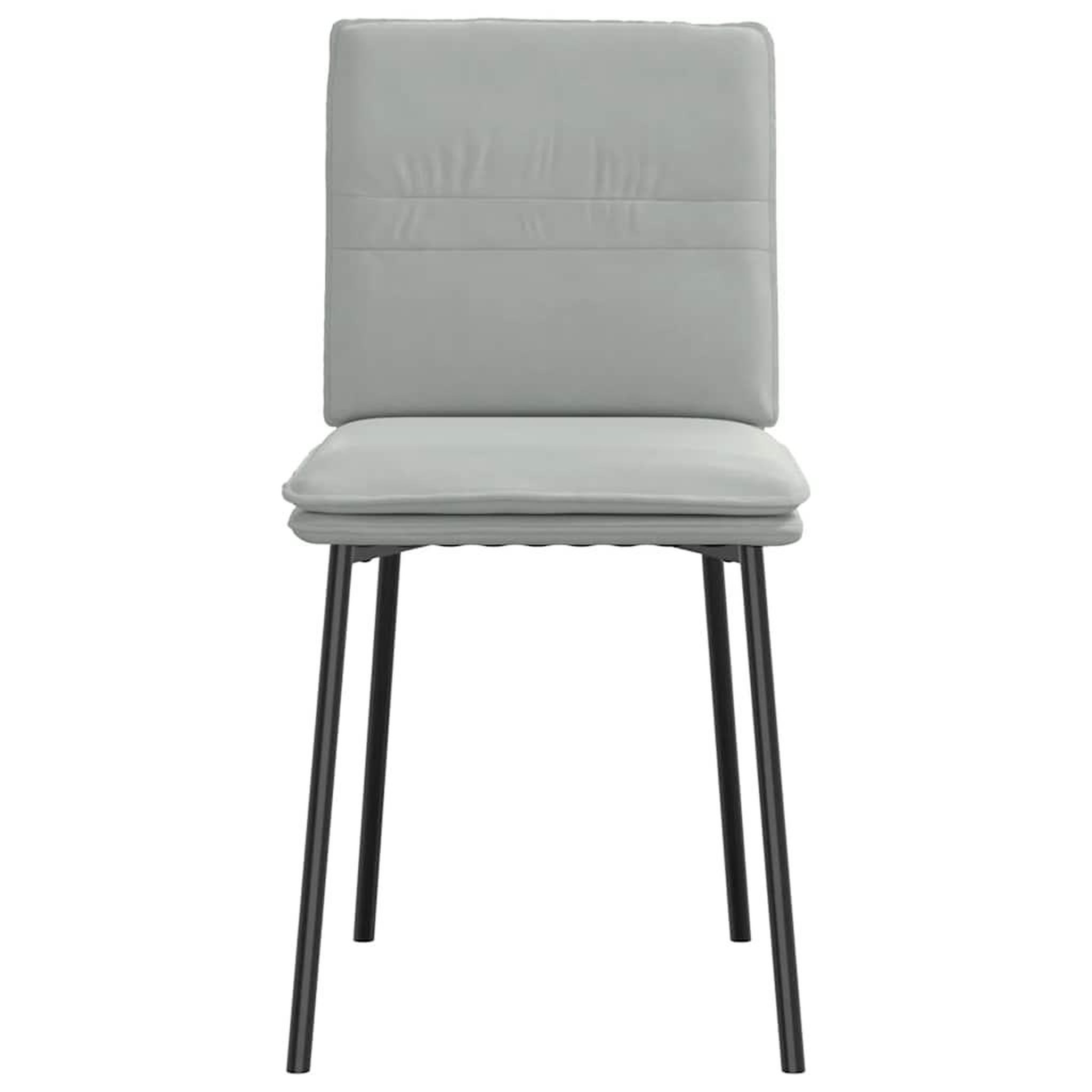 Voir la diapositive 4 : VIDAXL Chaises a manger lot de 6 gris clair velours