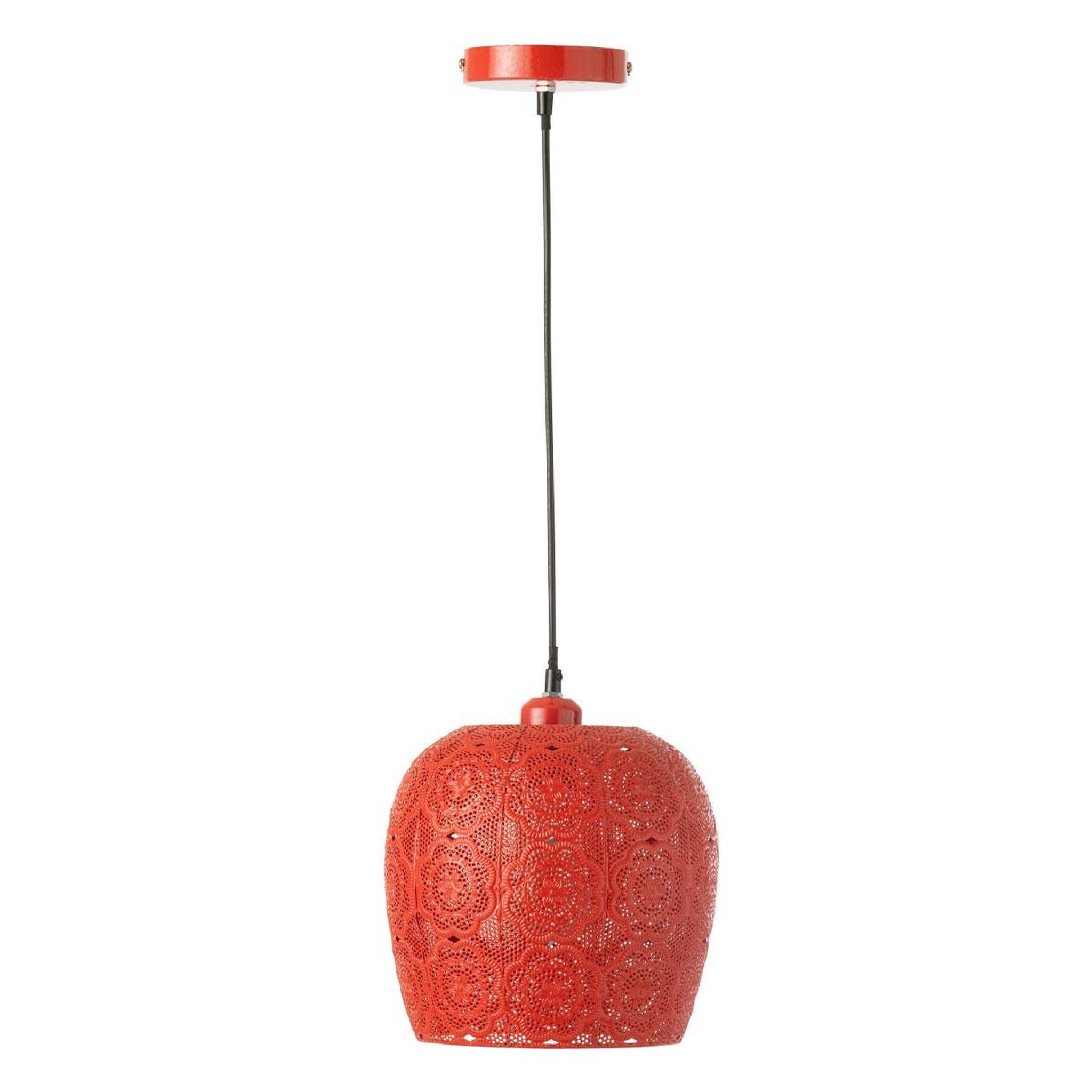 J-LINE Lampe Suspension en Métal  Alive  39cm Rouge