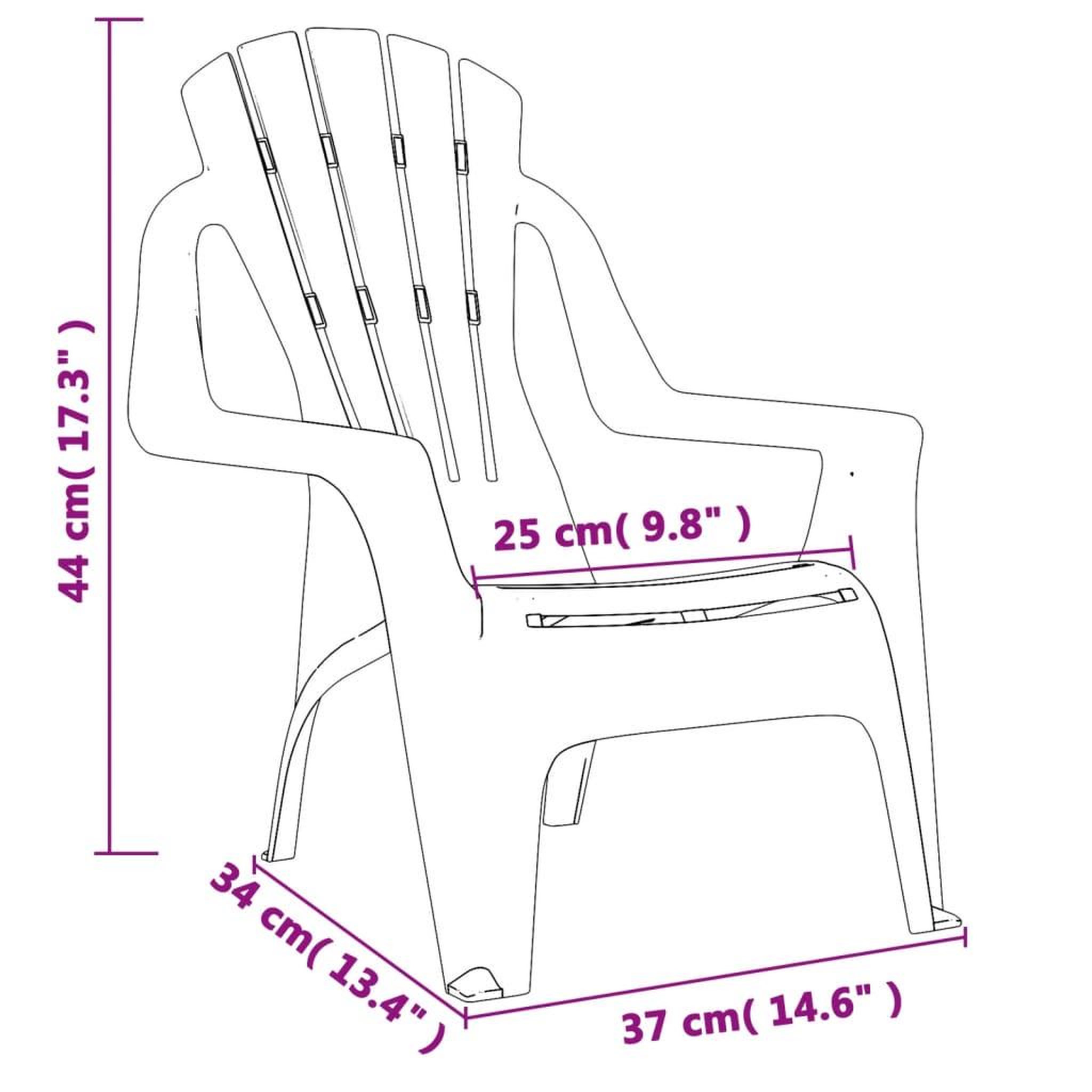 Voir la diapositive 6 : VIDAXL Chaises de jardin pour enfants lot de 2 bleu 37x34x44 cm PP