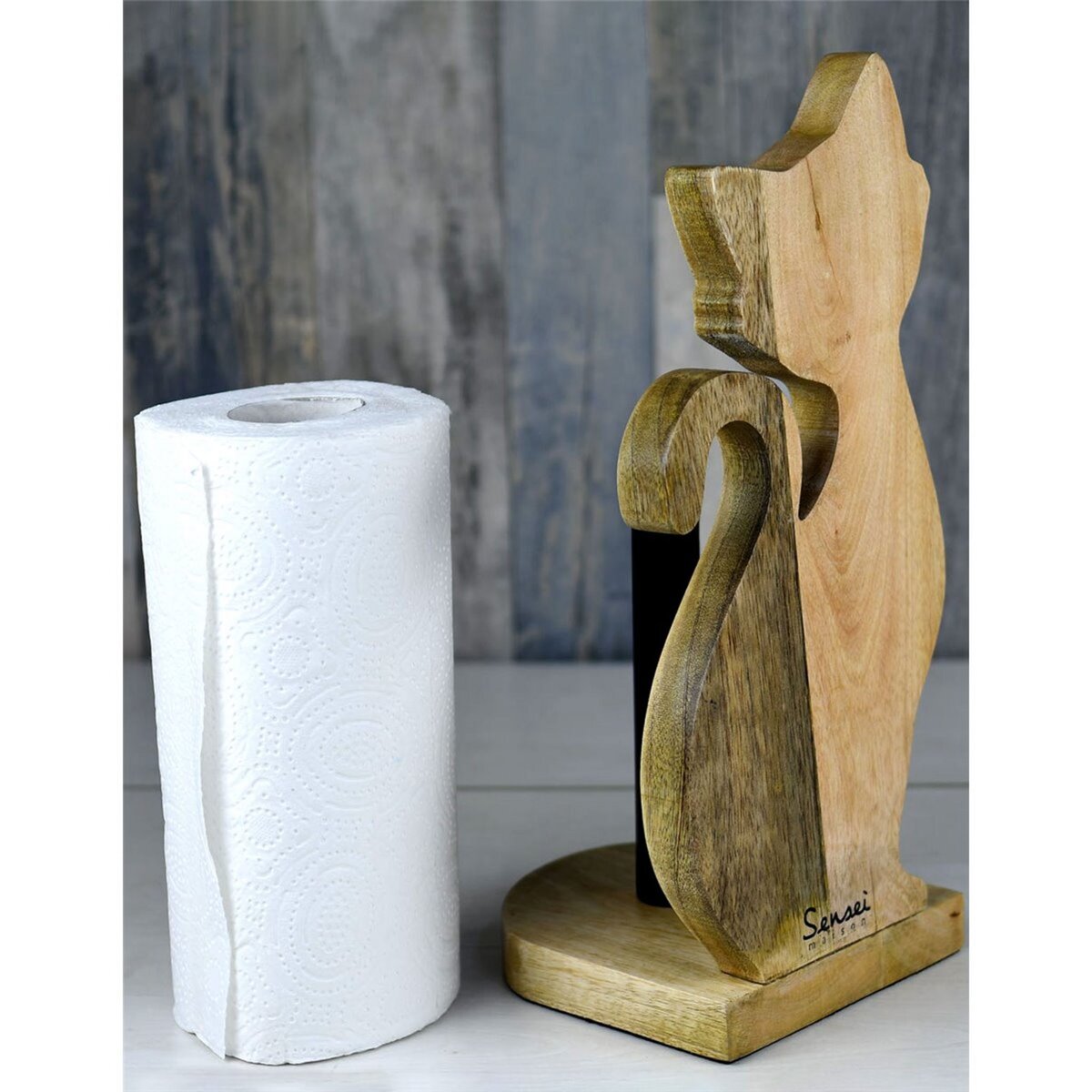 Porte rouleau papier essuie-tout en bois achat vente écologique