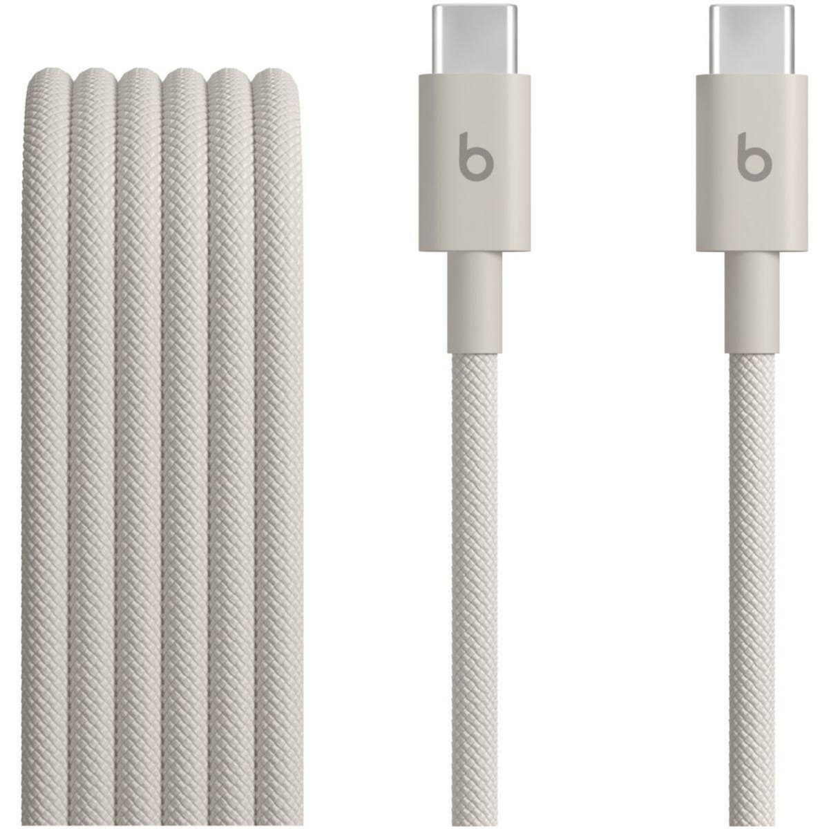 BEATS Câble de charge tissé USB-C vers USB-C 1M50 Gris éclair