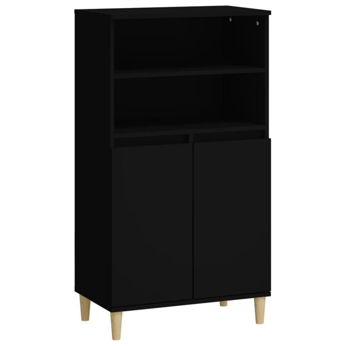 VIDAXL Buffet haut Noir 60x36x110 cm Bois d'ingenierie