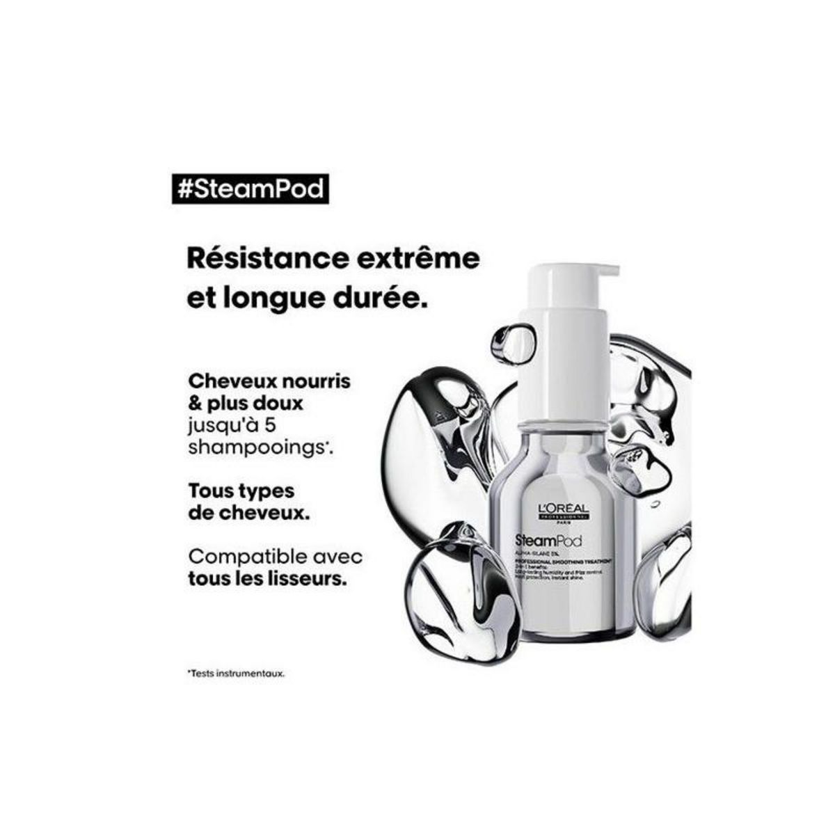 L'OREAL PROFESSIONNEL Soin Lissant Professionnel pour Steampod L'Oréal Professionnel - Soin thermo-protecteur enrichi en Alpha-silane -50ml