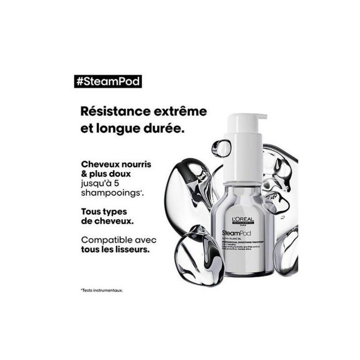 L'OREAL PROFESSIONNEL Soin Lissant Professionnel pour Steampod L'Oréal Professionnel - Soin thermo-protecteur enrichi en Alpha-silane -50ml
