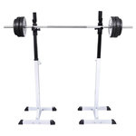 VIDAXL Support barres halteres longs musculation
