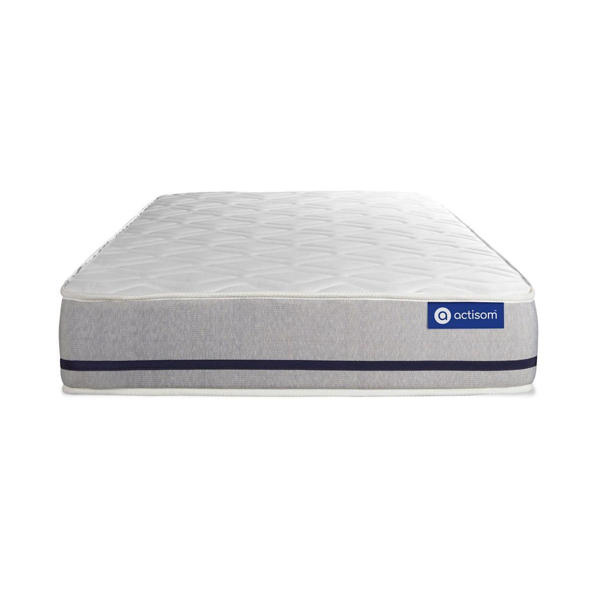 ACTISOM Ensemble matelas 80x200 ACTIFLEX SOFT 3zones de confort + sommier KIT blanc