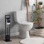 Voir la diapositive 2 : IDIMEX Porte-papier toilette TOMA avec porte brosse à WC, en métal