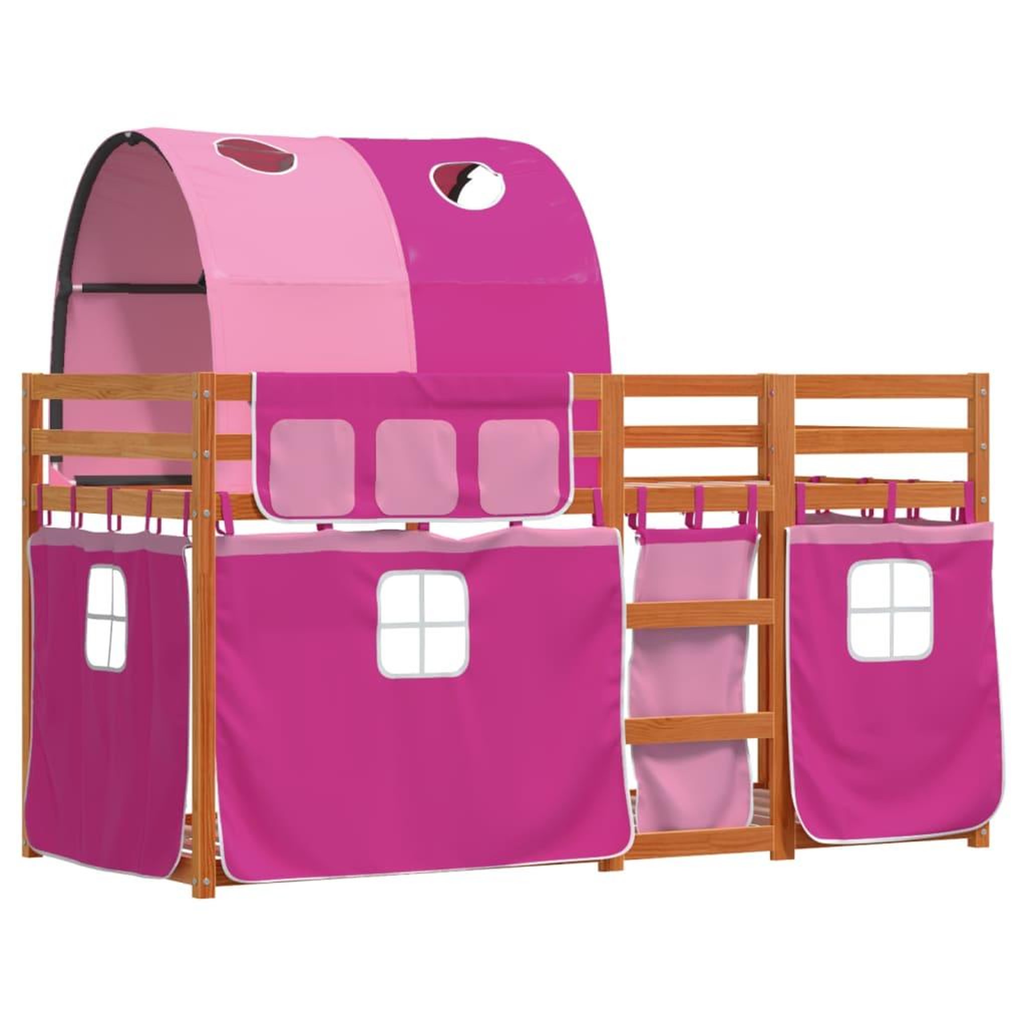 Voir la diapositive 3 : VIDAXL Lit superpose sans matelas rose 80x200 cm bois de pin massif