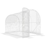 OUTSUNNY Serre tunnel de jardin 6 m² - 3 x 2 x 2 m - porte - acier galvanisé PE 150 g/m² transparent