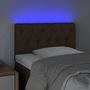 Voir la diapositive 3 : VIDAXL Tete de lit a LED Marron fonce 80x7x78/88 cm Tissu