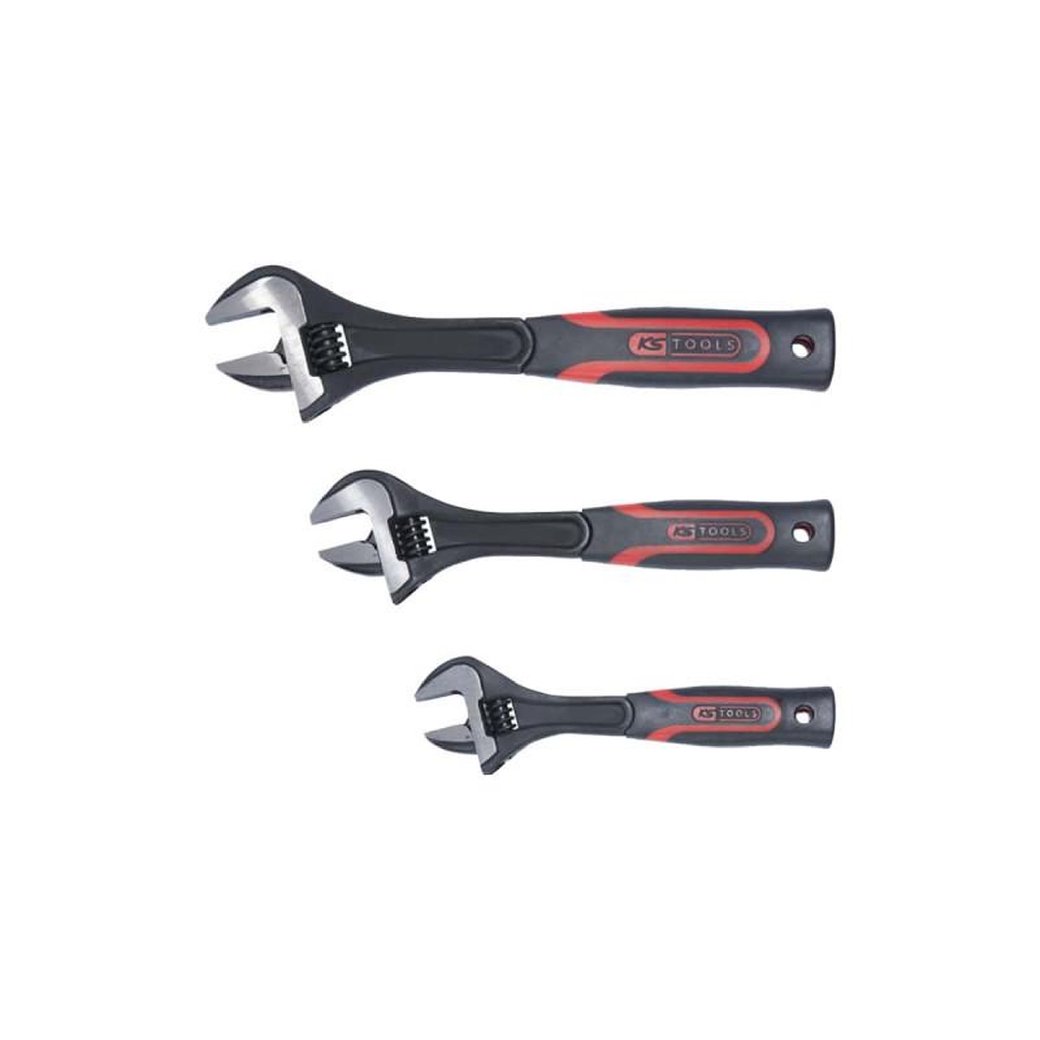 Ks Tools Jeu de clés à molette ks tools - à manche bi-matière - 3 pcs - 577.0199