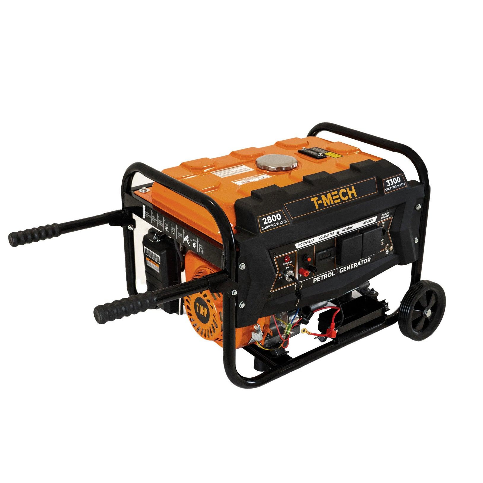T-MECH Générateur à essence 7 cv 3 300 w