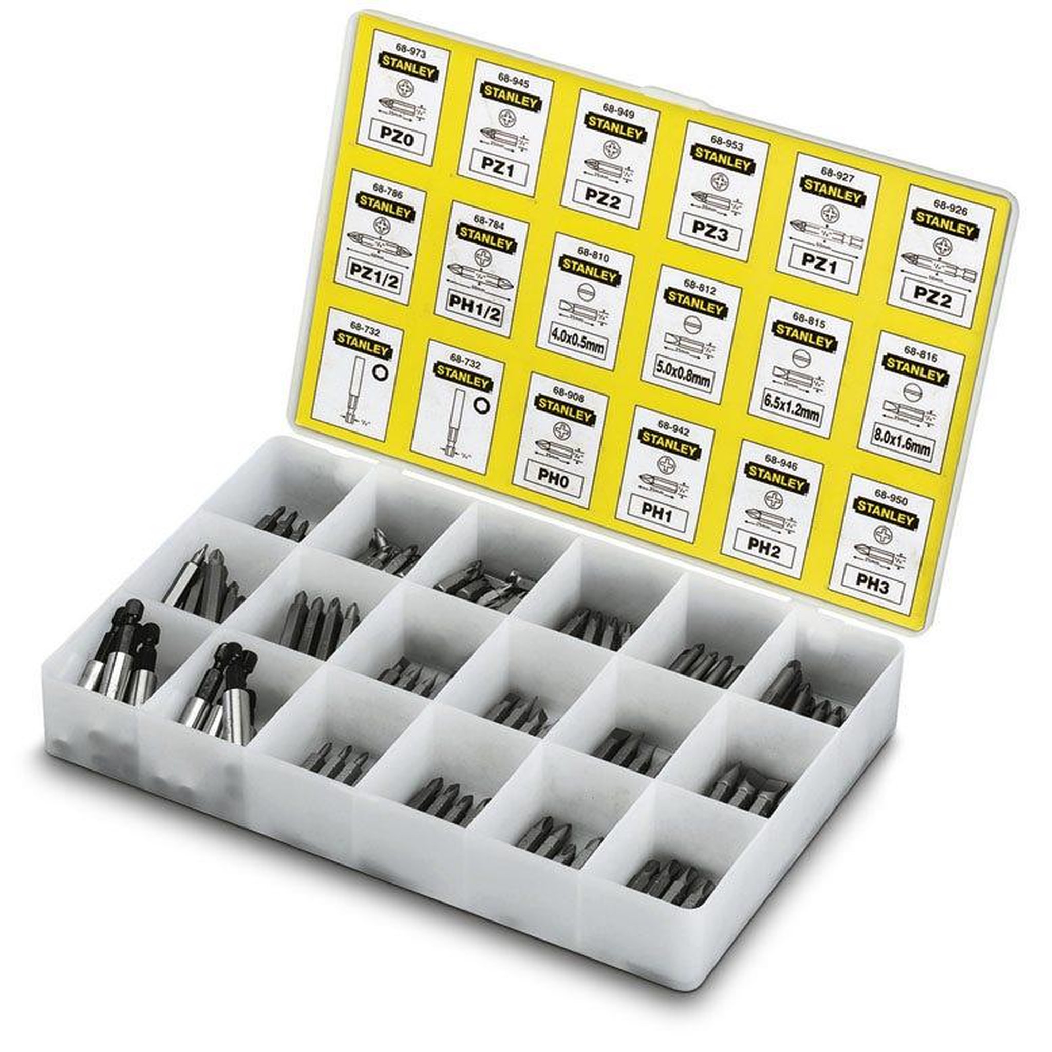 Stanley Coffret d'embouts de vissage - assortiment de 200 pcs