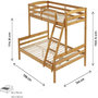 Voir la diapositive 3 : Habitat et Jardin Lit superposé en bois  Léa  - 140/90 x 190 cm - Marron