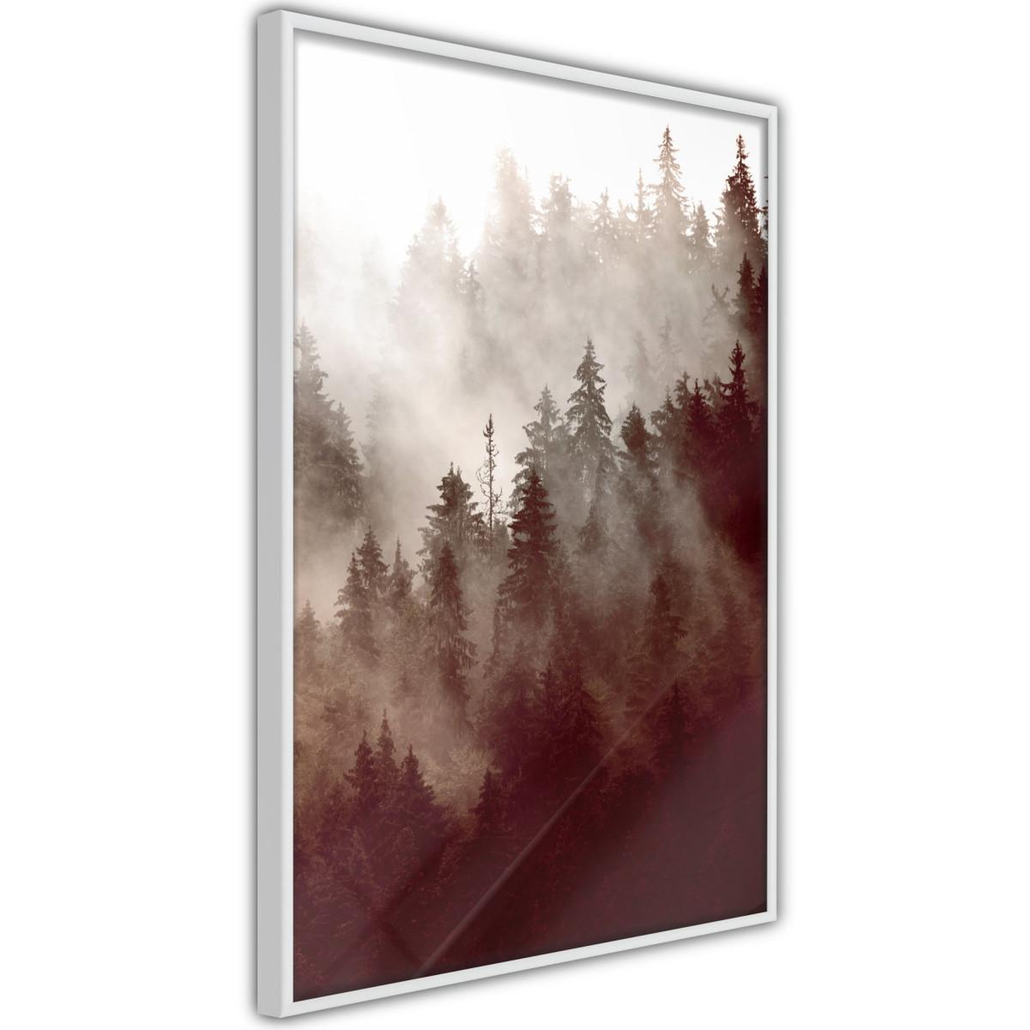 Paris Prix Affiche murale encadrée  forest fog