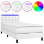 Voir la diapositive 2 : VIDAXL Sommier a lattes de lit avec matelas et LED Blanc 80x200 cm