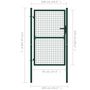 Voir la diapositive 6 : VIDAXL Portail de cloture acier 100x125 cm vert