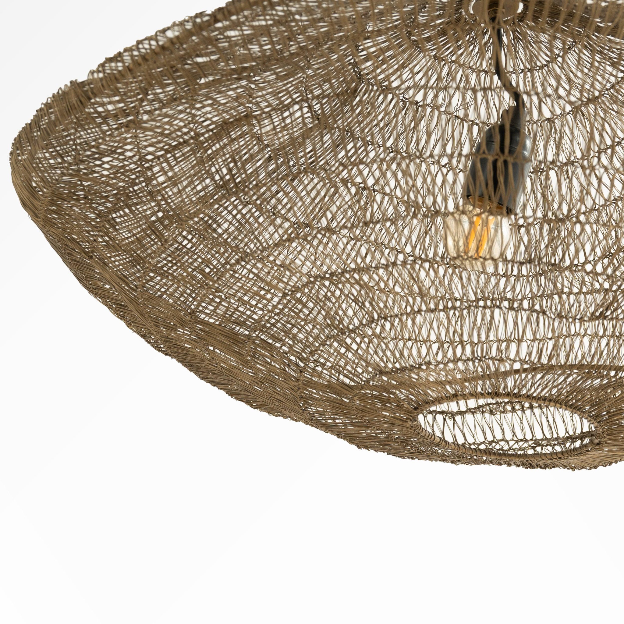 Voir la diapositive 3 : MAISON PAVANE Suspension en métal doré 61 cm-Ramo