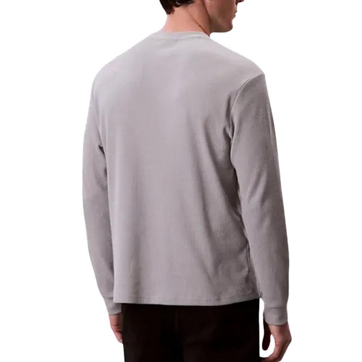 CALVIN KLEIN JEANS Sweat Gris Homme Calvin Klein Jeans Waffle Badge