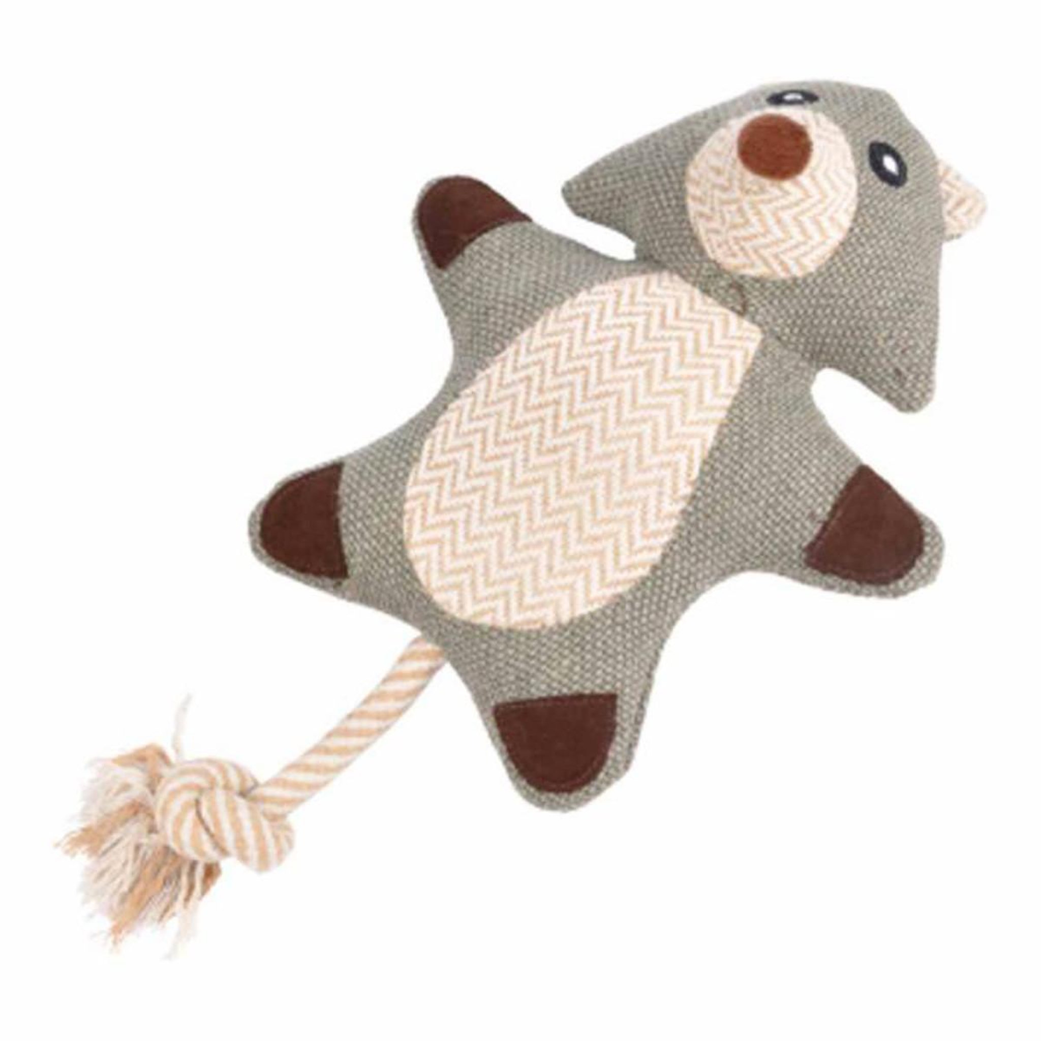HOMEA Peluche pour chien  ours  38cm gris