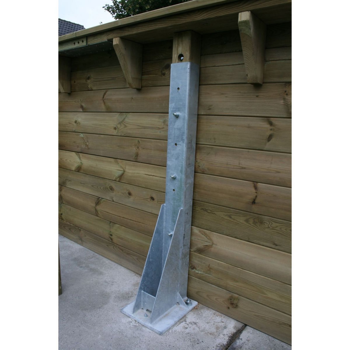 UBBINK Piscine hors sol bois rectangulaire - 350x505x126cm - Liner Beige - AZURA