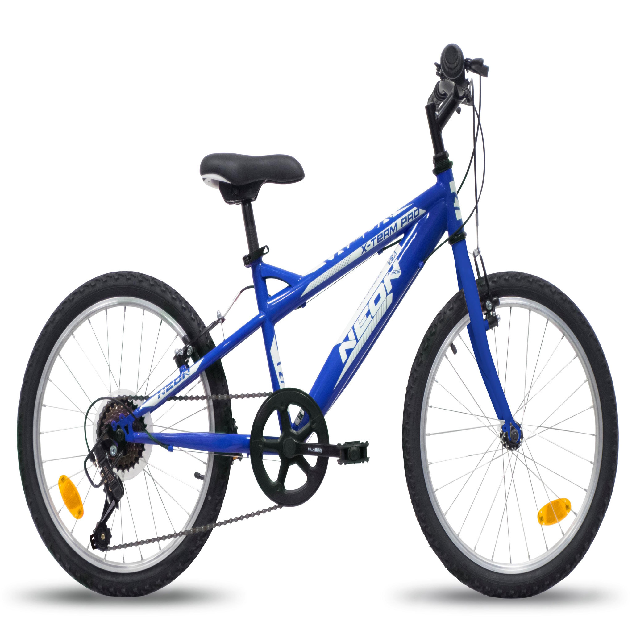VTT 20'' NEON rigide - 6 vitesses ty21 - freins v-brake - jantes alu - bleu
