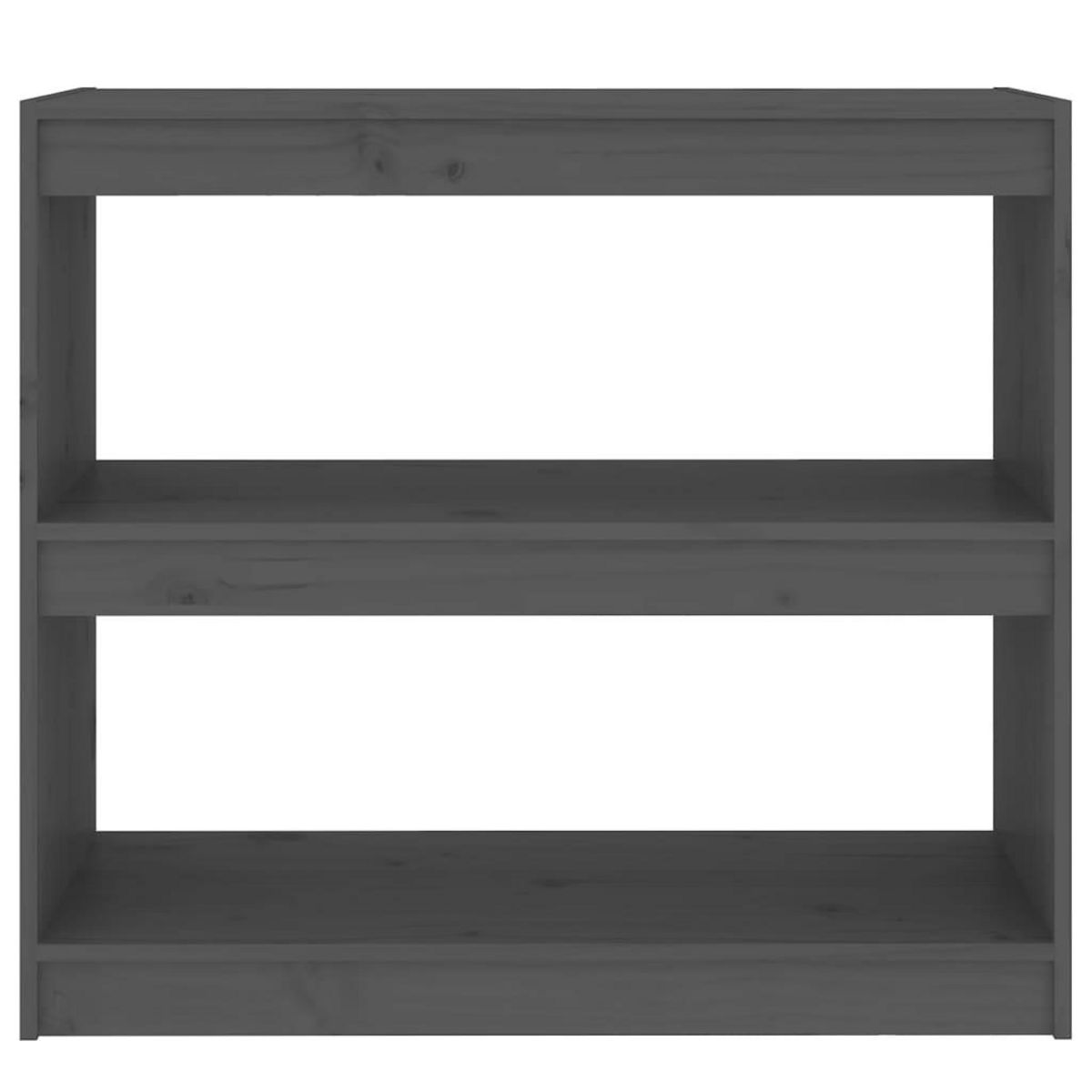 VIDAXL Bibliotheque/Separateur de piece Gris 80x30x71,5 cm Pin massif