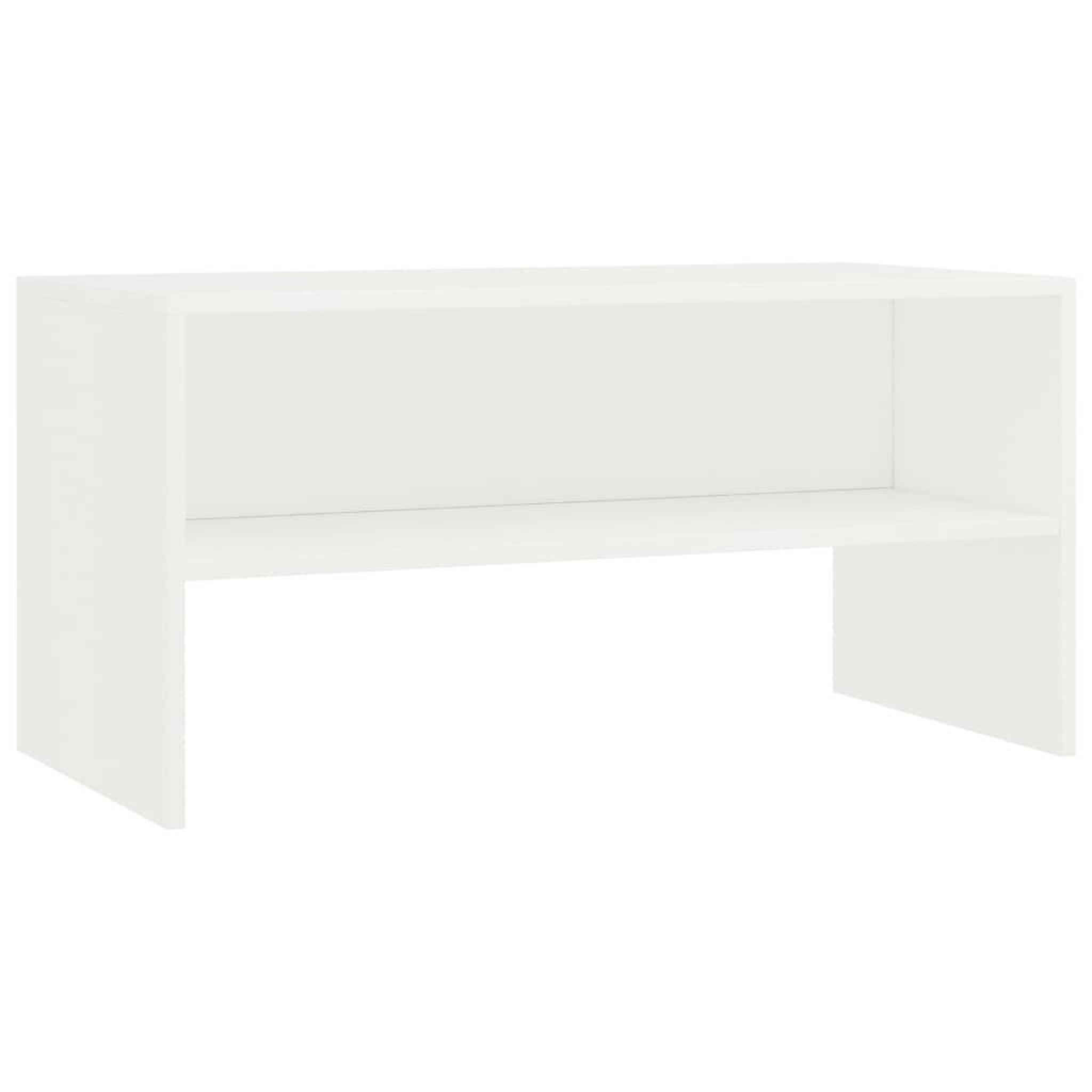 Voir la diapositive 2 : VIDAXL Meuble TV Blanc 80x40x40 cm Bois d'ingenierie