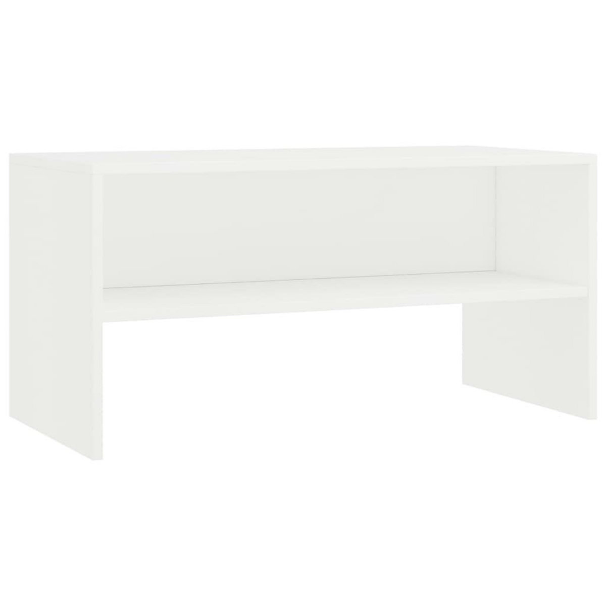VIDAXL Meuble TV Blanc 80x40x40 cm Bois d'ingenierie