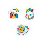 BABY EINSTEIN BABY EINSTEIN Set de 3 jouets musicaux Small Symphony, 3 instruments, bouliers inclus, contrôle du volume