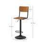 Voir la diapositive 4 : Rendez vous déco Lot de 2 chaises de bar réglables 60/80 cm en bois noir - Clem