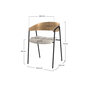 Voir la diapositive 4 : Rendez vous déco Lot de 2 chaises en tissu bouclé blanc et bois de chêne-Esmée
