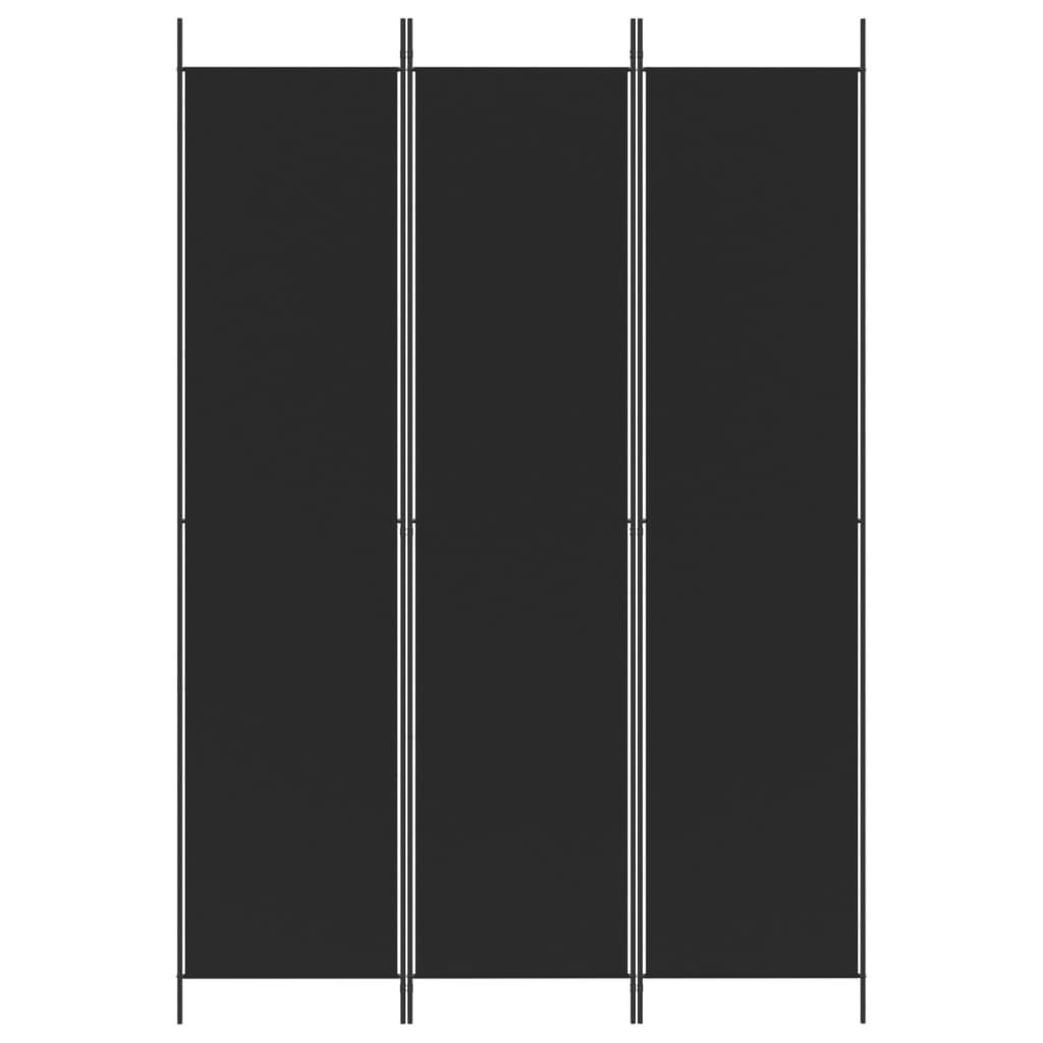 Voir la diapositive 3 : VIDAXL Cloison de separation 3 panneaux Noir 150x220 cm Tissu