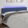 Voir la diapositive 1 : VIDAXL Tete de lit a LED Bleu 160x5x78/88 cm Tissu